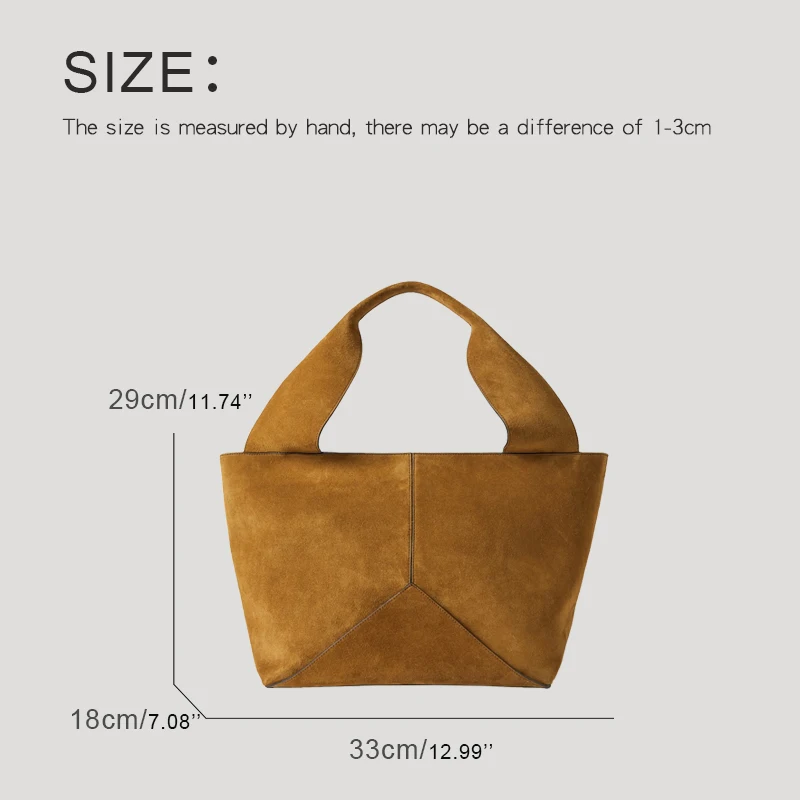 England Style Tote Bags For Women Luxury Designer Handbags Purse 2023 New In Vintage Faux Suede Splicing Large Capacity Shoulder