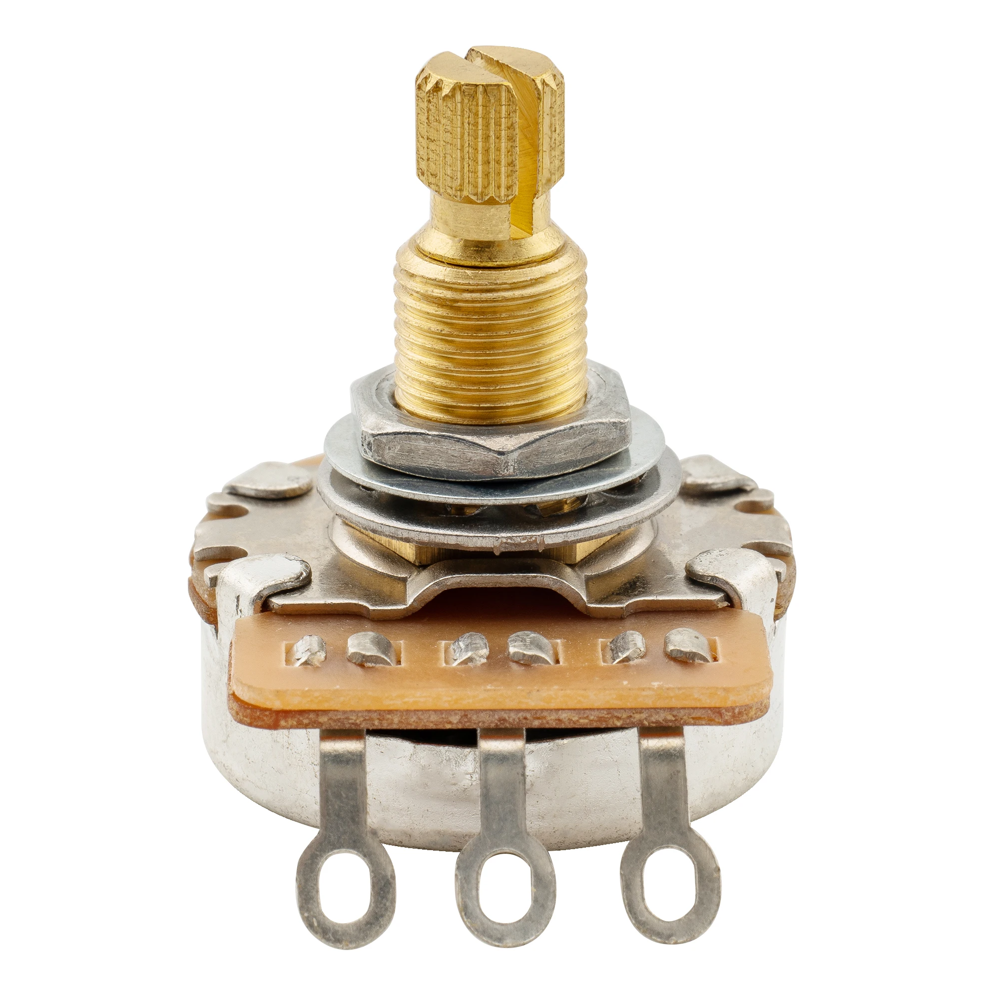 Musiclily Pro HD A250K/B250K/A500K/B500K/A25K/A1M Vollmessing Metrisch Grob 18-Spline Geteilter Schaft Potentiometer – Detail 9