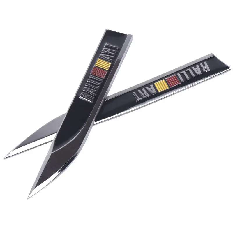 

2PCS 3D Metal Car Side Fender Emblem Sticker Sport Style Exterior Body Decoration Decal for Mitsubishi Pajero Sport Lancer ASX L