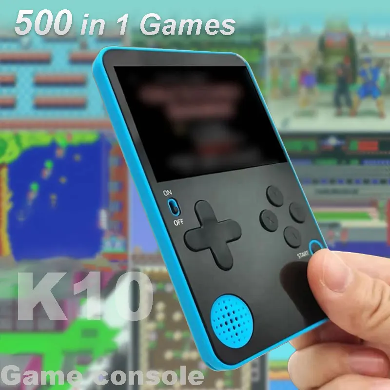 Handheld gameconsole 500 klassieke games LCD draagbare retro video mini-gameconsole oplaadbaar geweldig cadeau voor kinderen en volwassenen