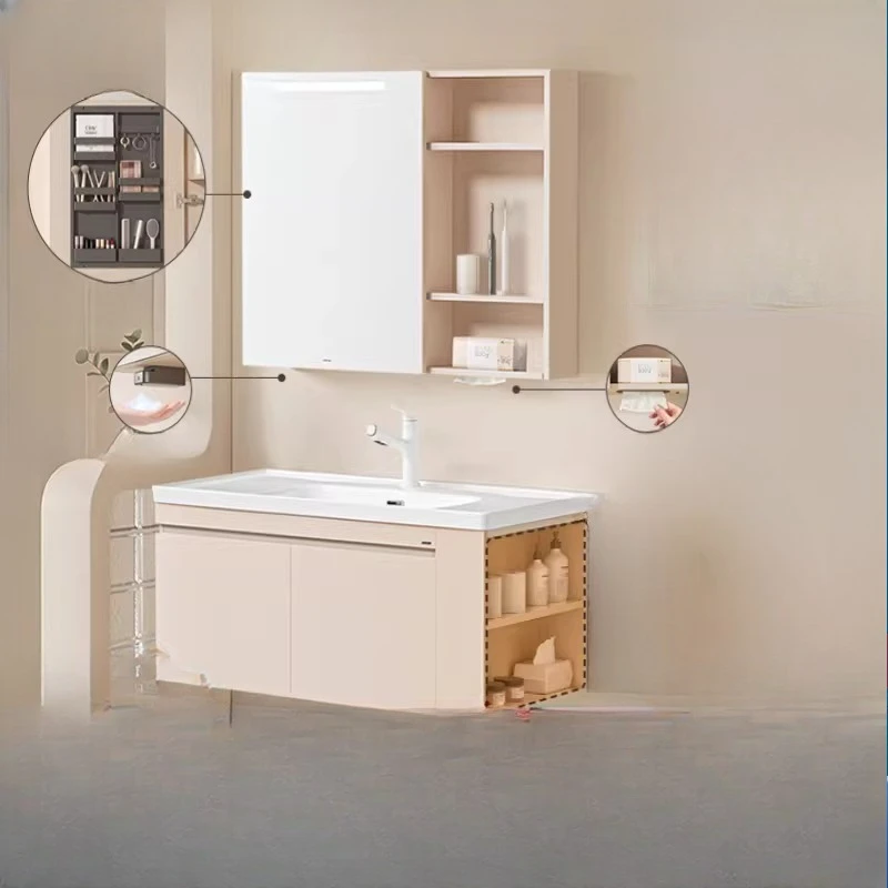 

Bathroom cabinet ceramic integrated basin cream wind toilet washbasin bathroom washbasin wash basin cabinet combination