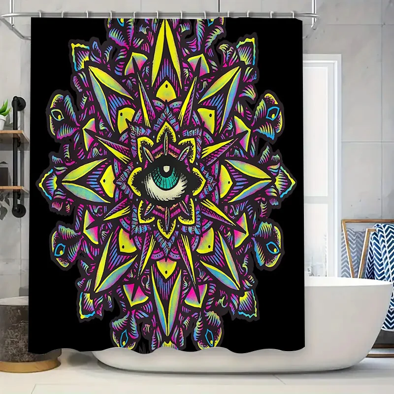 

Занавеска для душа в стиле бохо с цветочным принтом, природный ботанический принт, декор для ванной комнаты, винтажный гобелен с цветочным принтом, настенный художественный домашний акцент