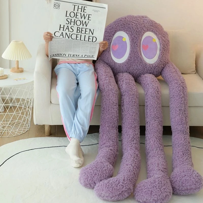 100cm Giant Swag Ferry Green Alien Monster Plush Toys Cute Stuffed Long Arms Legs Octopus Throw Pillow Anime Kawaii Room Decor