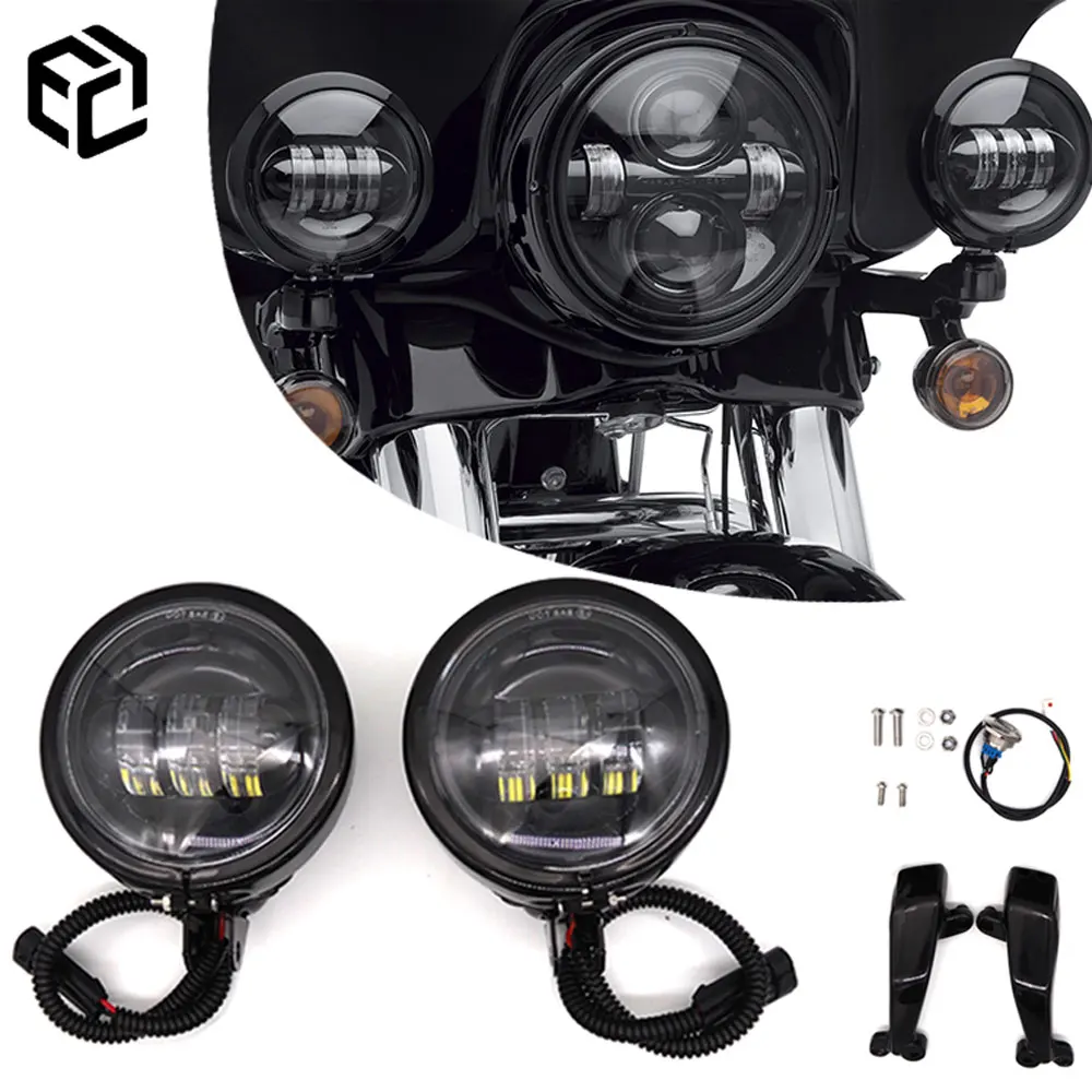 Motorcycle Headlight LED Fog Lights Auxiliary Spotlights Accessories For INDIAN Chieftain Roadmaster Dark Horse Limited Elite