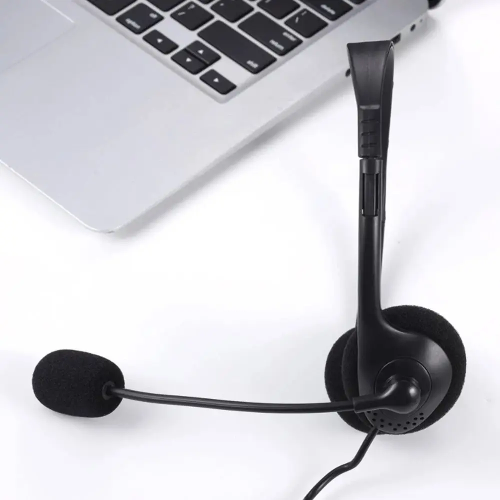 With Microphone USB Computer Headphone Stereo Sound Wire Control Wired Headset Earpiece Noise Cancelling Gaming Headset