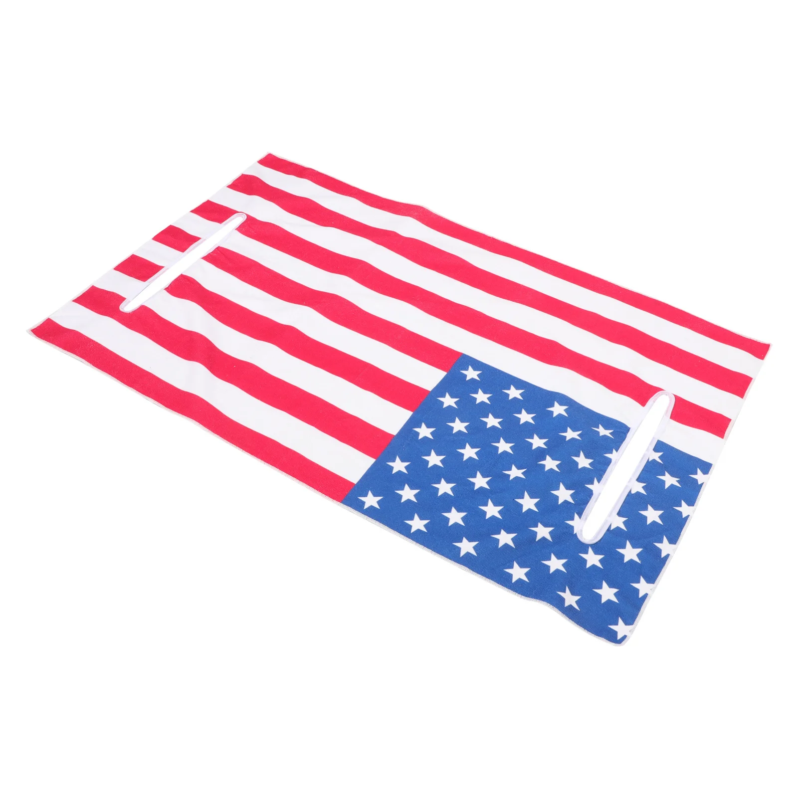 

Golf Cart Seat Blanket Soft Washable For 2 Passengers Universal Fit Sightseeing Cart Cover Flag Design Strong Fabric