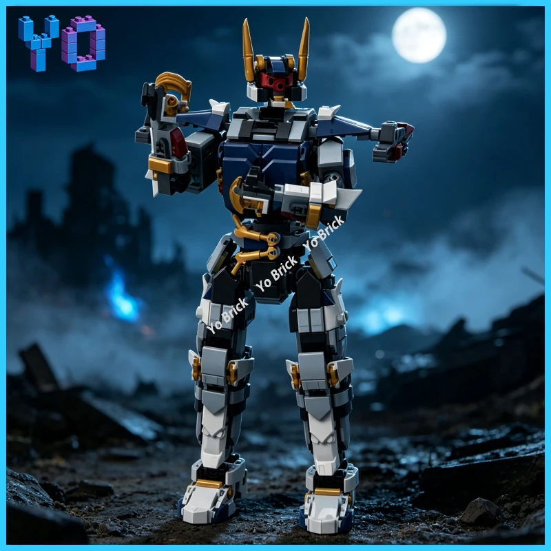 Medieval Dark Warrior Knight MOC Building Blocks Fantasy Horned Helmet Combat Figure Model DIY Brick Set Desktop