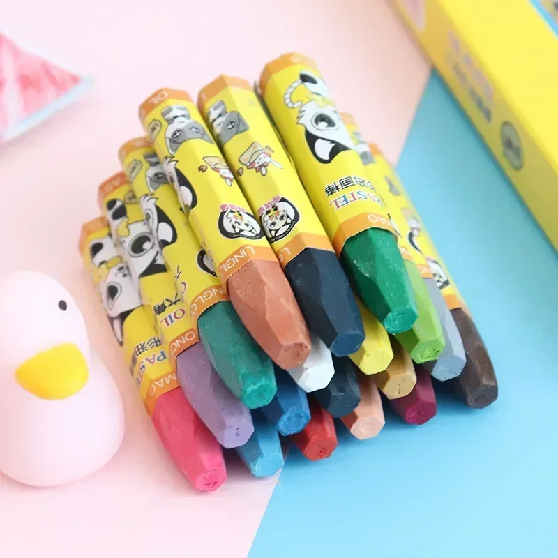 18Colors/Box Cartoon Crayons for Kids Painting Pen Graffiti Oil Pastels Children Art Supplies Kawaii School Stationery Gifts2024