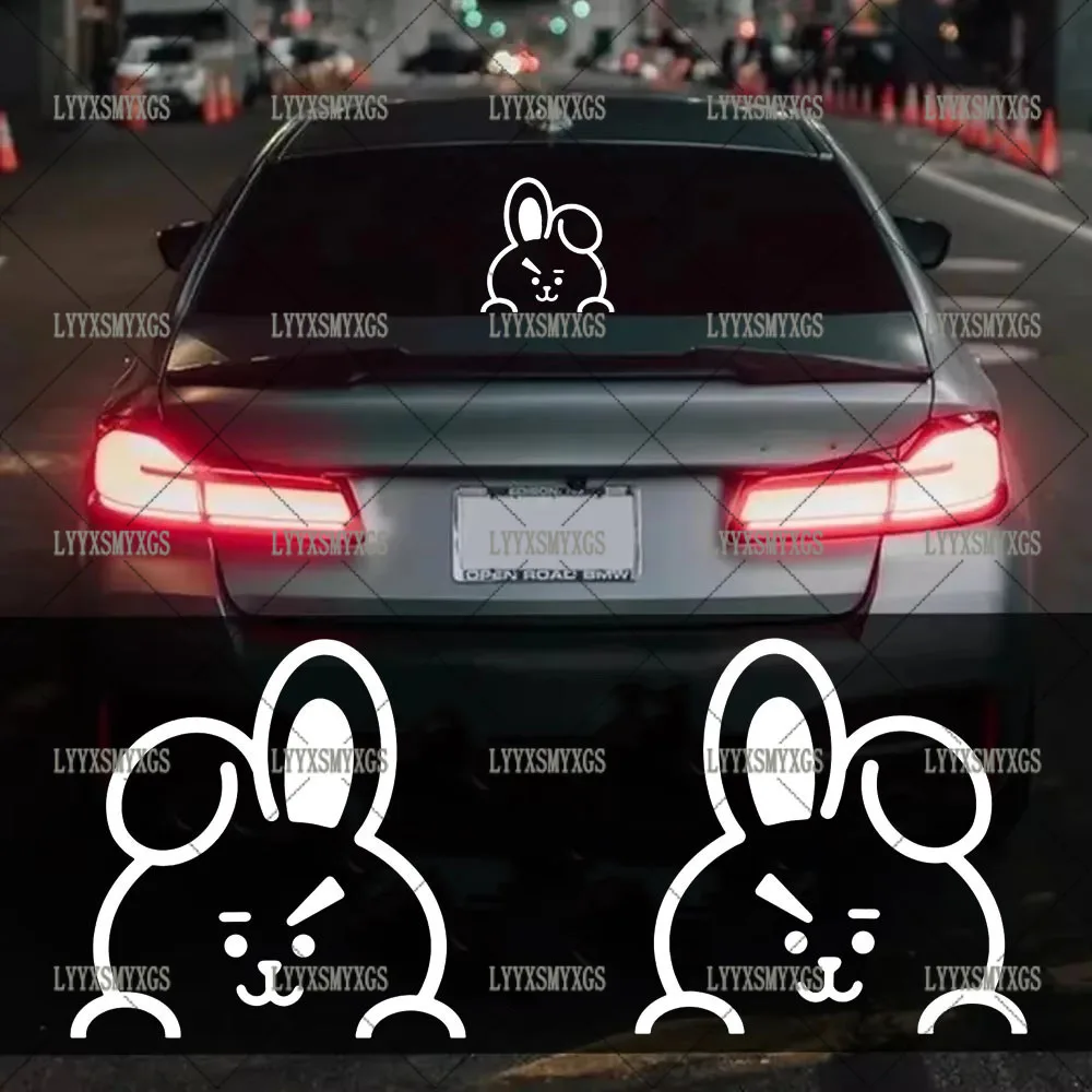 

Self-Adhesive Custom Cute Rabbit Car Stickers Waterproof Sunscreen Vinyl Decal Air Conditioner Windshield Car Accessories