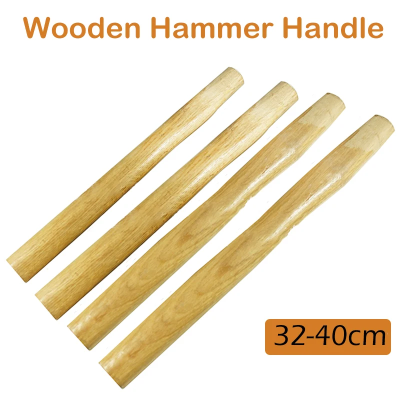 Hammer Replacement Handles Wooden Hammer Handle Hand Tools Anti-slip Wood Hammer Handle Solid Repair Tool 32 35 37 40cm 1pc