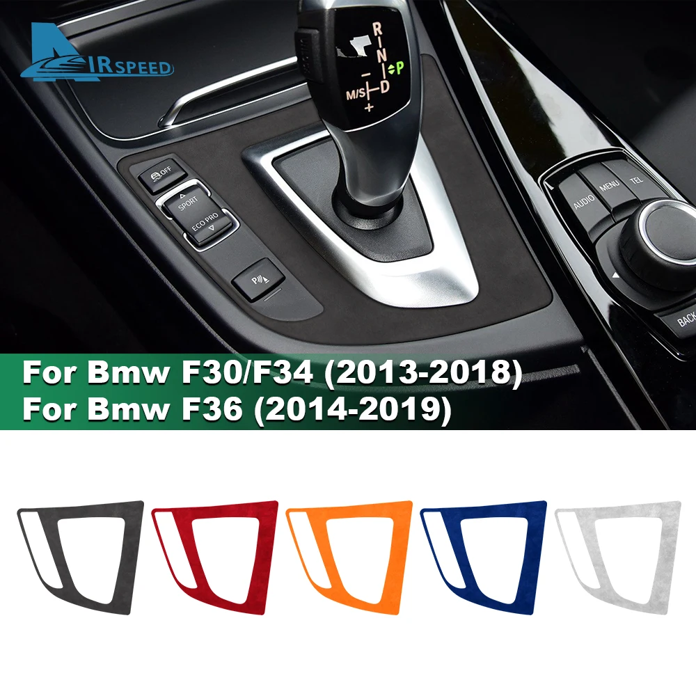 For BMW 3 4 Series F34 GT F30 F36 320d 320i 328i 335i 428i 430i 435i Gear Shift Panel Cover Italy Suede Interior Sticker LHD/RHD