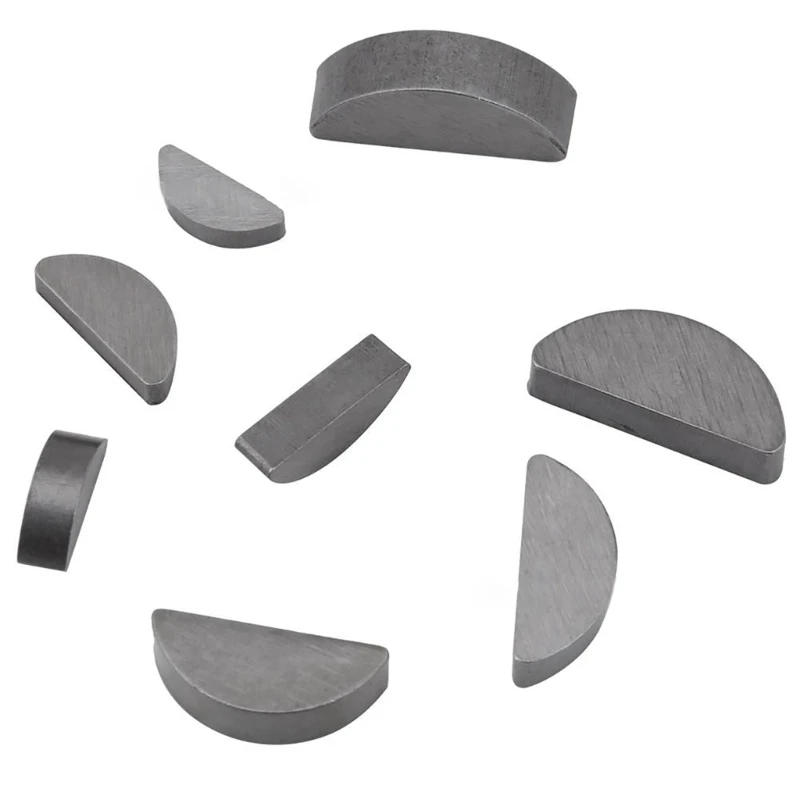 Juego llaves Woodruff mecánicas, juego multifunción acero carbono, juego completo llaves Woodruff para reparación y