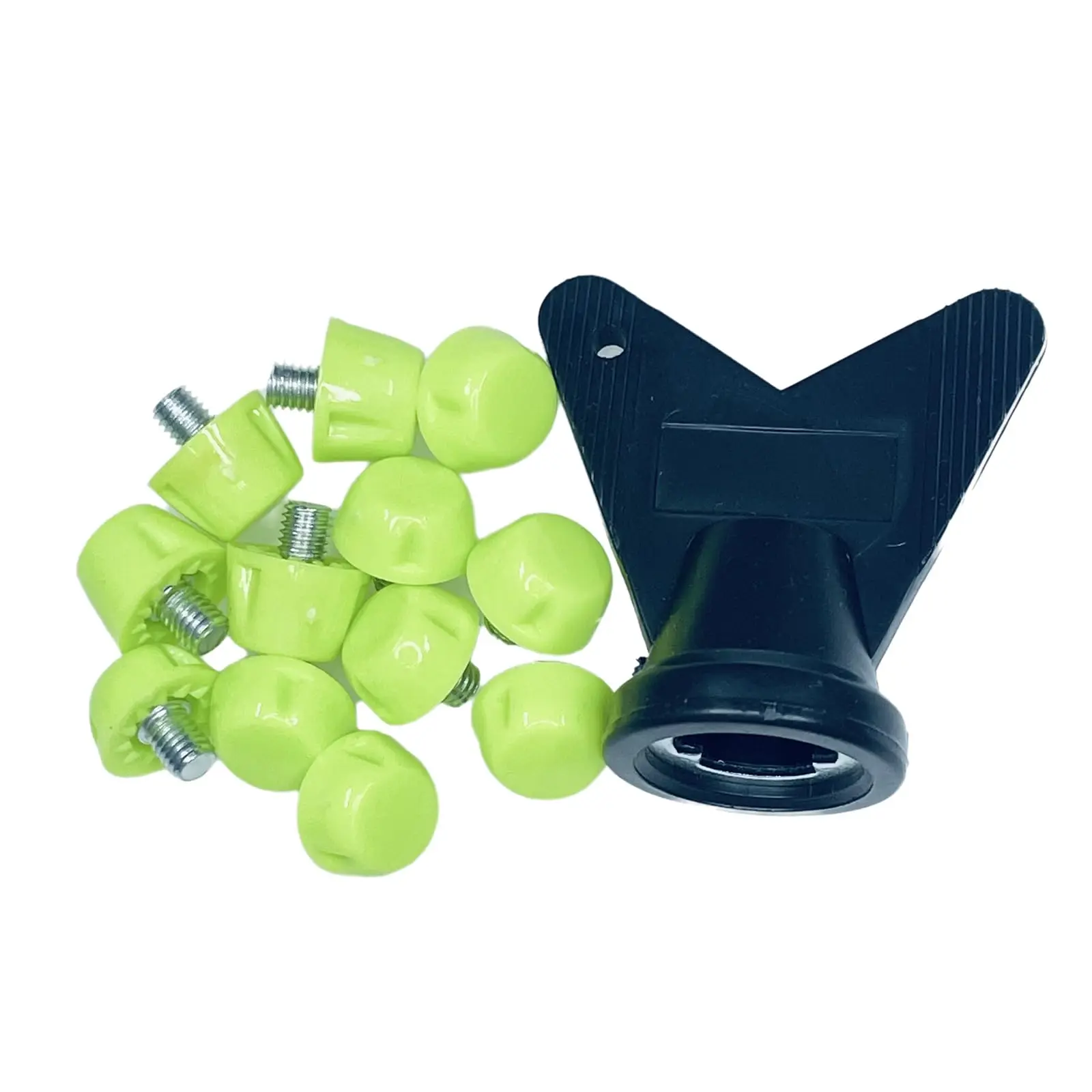 12Pcs Green Soccer Studs Football studs Plastic Studs Replacement Kit Football Rugby Shoe Cleat Spikes Soccer Shoe Nail Wrench
