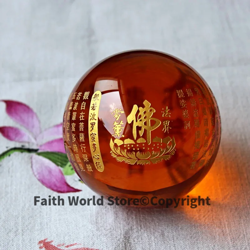 8CM - HOME Talisman efficacious Protection # Exorcise evil spirits Tibetan Buddhism lection FENG SHUI crystal ball statue