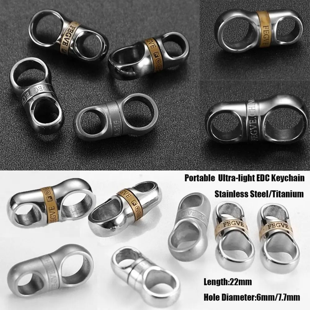 Ultra-light Titanium Alloy Keychain Stainless Steel/Titanium Portable Brass Keychain 360° Rotatable Car Key Ring
