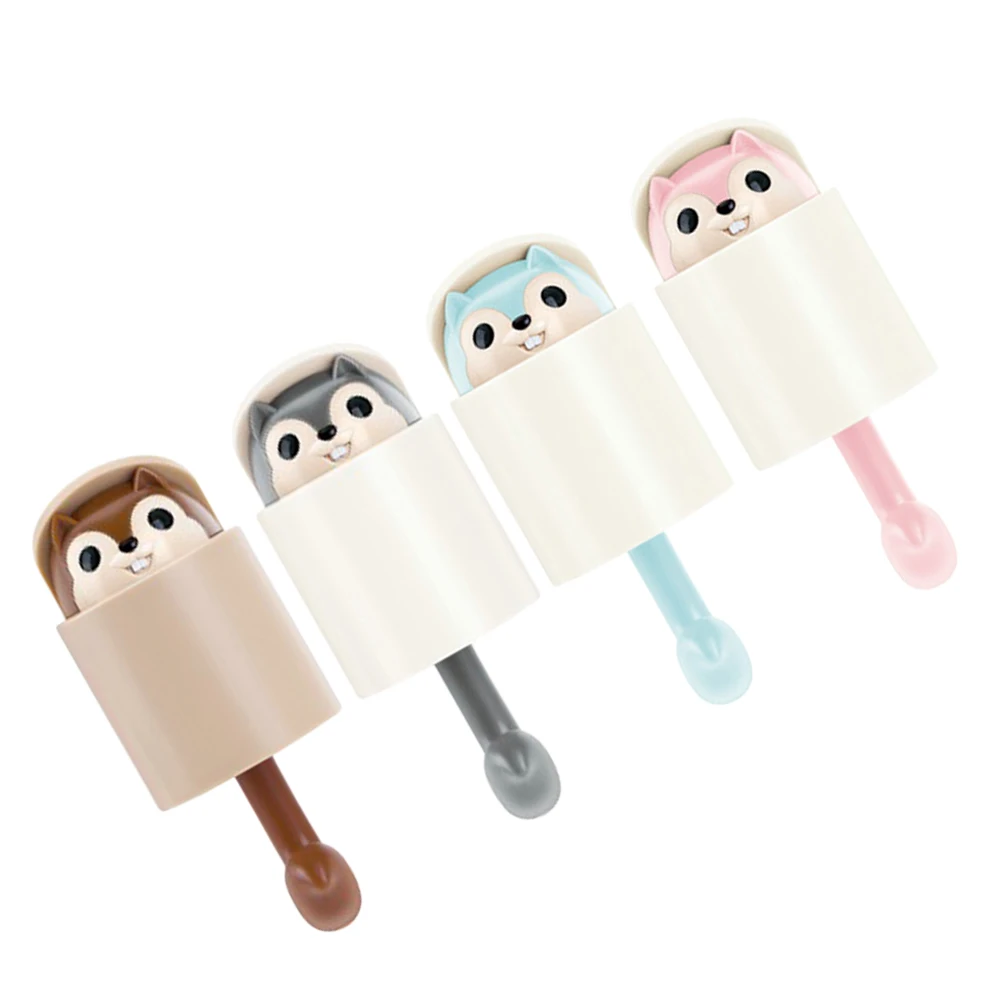 

4pcs Squirrel Coat Rack Cartoon Design Strong Adhesive Hooks Wall Mounted Bedroom Kitchen ganization Durability Long Lasting