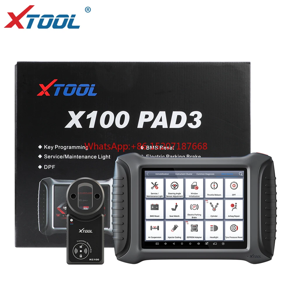 OBD2 Auto Key Programmer X100 Pad Elite Diagnostic Programming Tool Xtool X100 Pad3 With KC100 KC501 Support All Key Lost