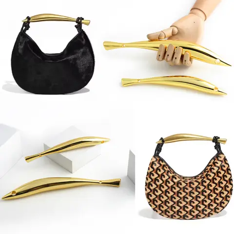 1PC Sardine Shaped Water Drop Long Wallet Wrist Bag Handle Metal Small Fish Shaped Braided Bag Crossbody Bag Handle