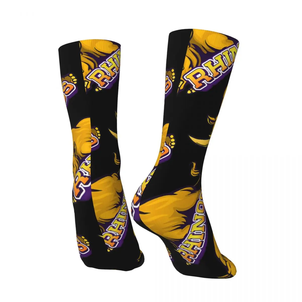 Animal Wildlife Lover Men's Socks Vintage Harajuku Rhino Street Style Novelty Seamless Crew Sock