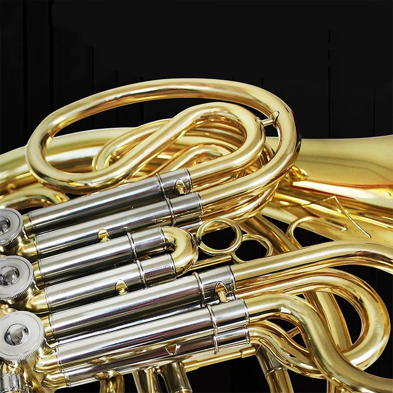 B-flat Tuning Cornet Trumpet with Three Single Keys for Children's Practice Performance High-quality Professional French Horn