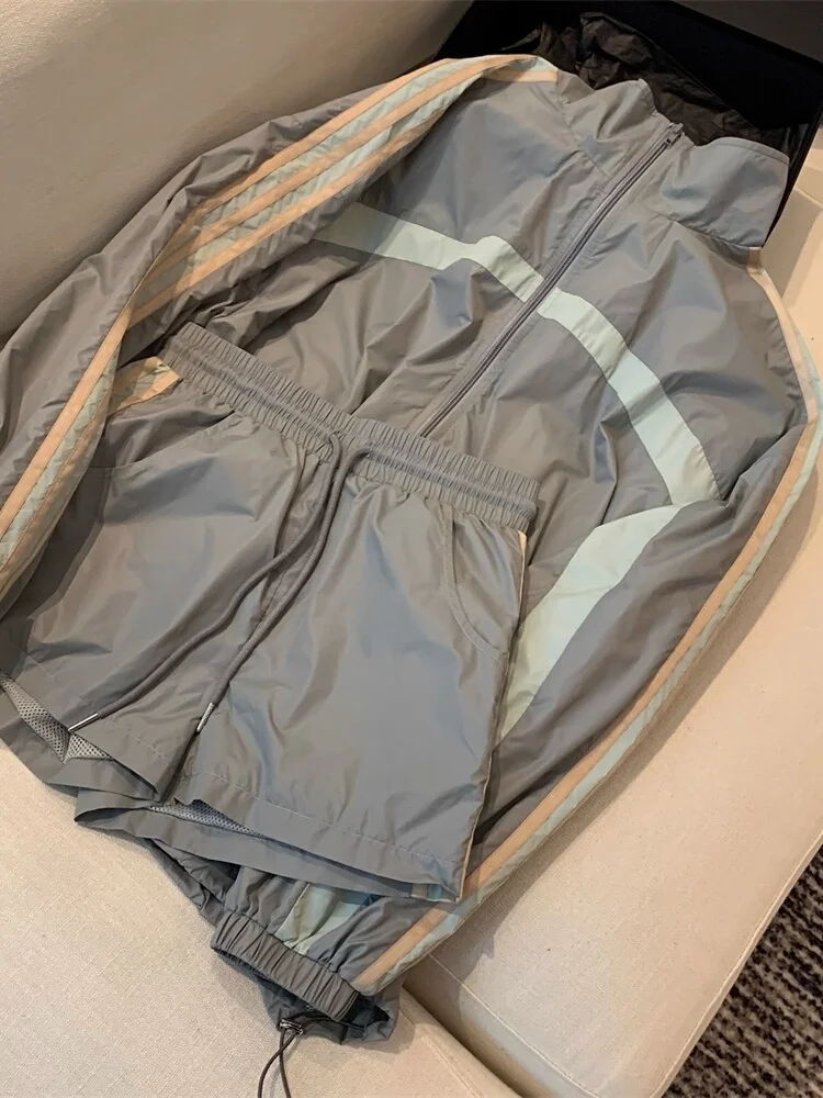 

Youthful Summer Sportswear Set Men Women Lightweight Sun Protection Jaet Casual orts Two Piece Suit Active Streetwear