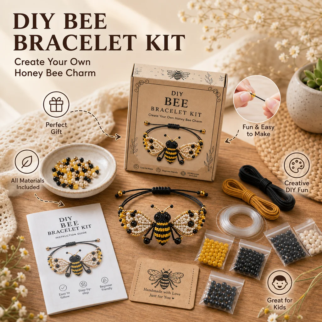 Colorful Bracelet Making Kit Animal Charms for Kids and Adults DIY Jewelry Craft Set for Quiet Weekends Gift Accessories