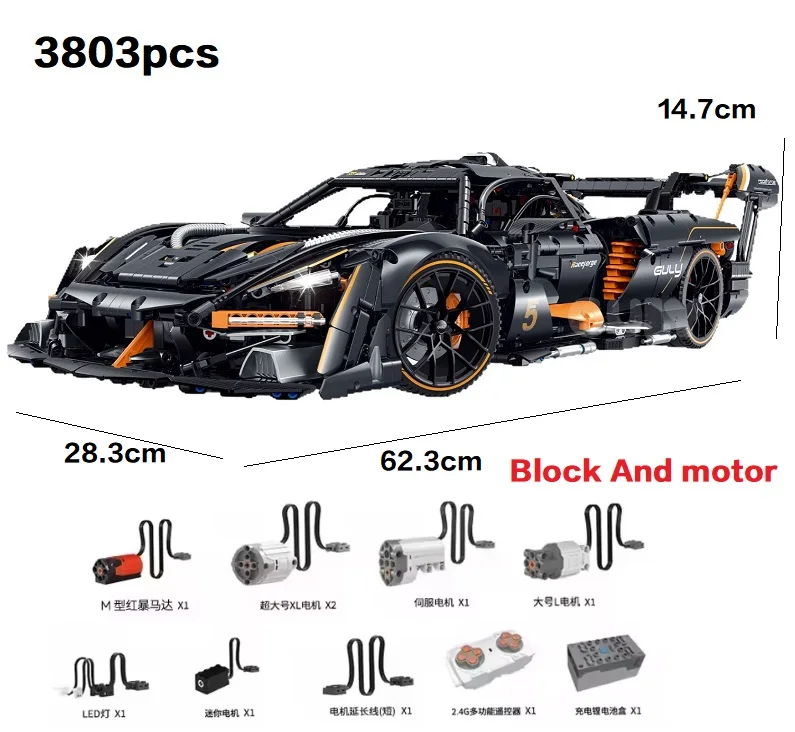 Hot Sales 10646 Technische 1:8 RC Snelheid Sport Voertuig Bouwstenen Bricks Assemblage Model Verjaardag, Halloween, kerstcadeaus