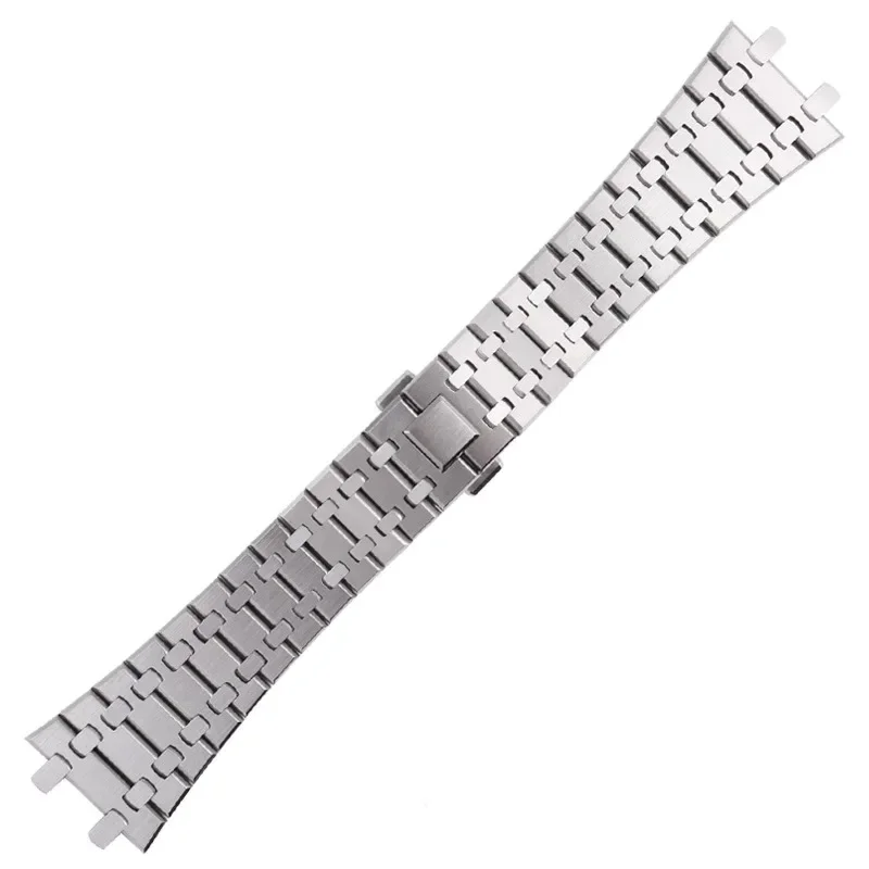 

Watchband Men Women Full Stainless Steel Bracelet For AP ROYAL OAK 15400 26331 15500 Watch Strap Folding Buckle 21mm 26mm