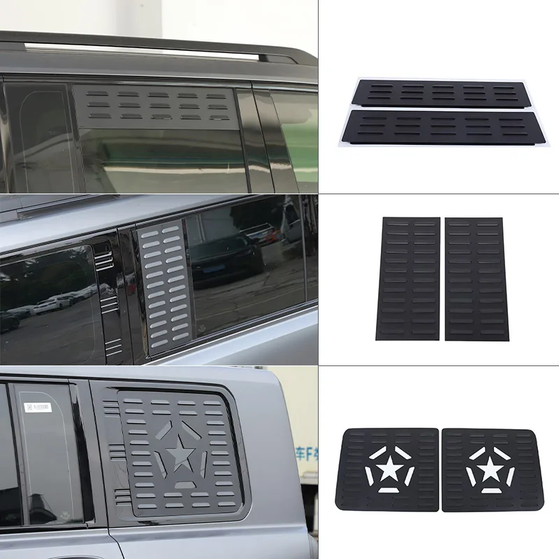 

For Harvard H9 2024-2025 Aluminum Alloy Car Rear Side Window Ventilation Panel Decoration Modification Accessories