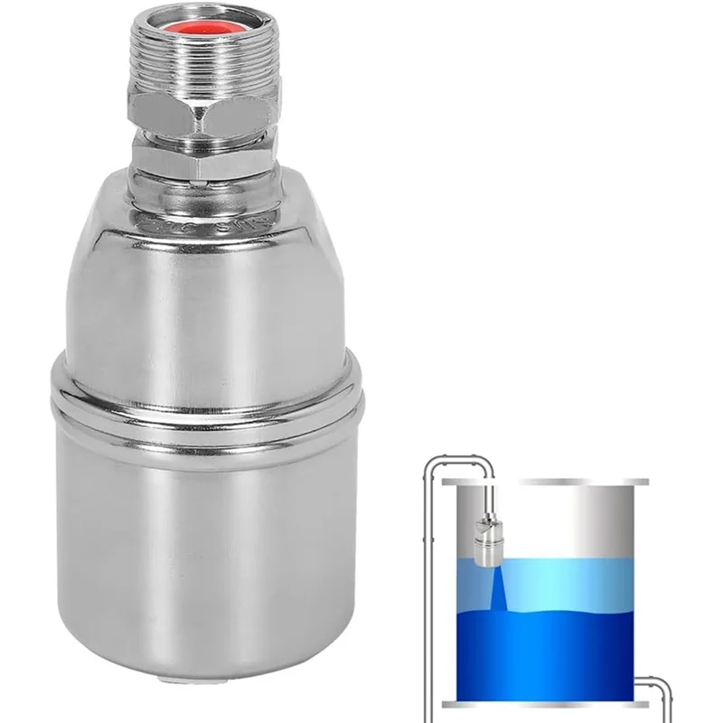 【NEW】3/4Inch Silver Pool Auto Fill Float Valve Fully Automatic Water Level Control Float Valve, Mini Float Valve