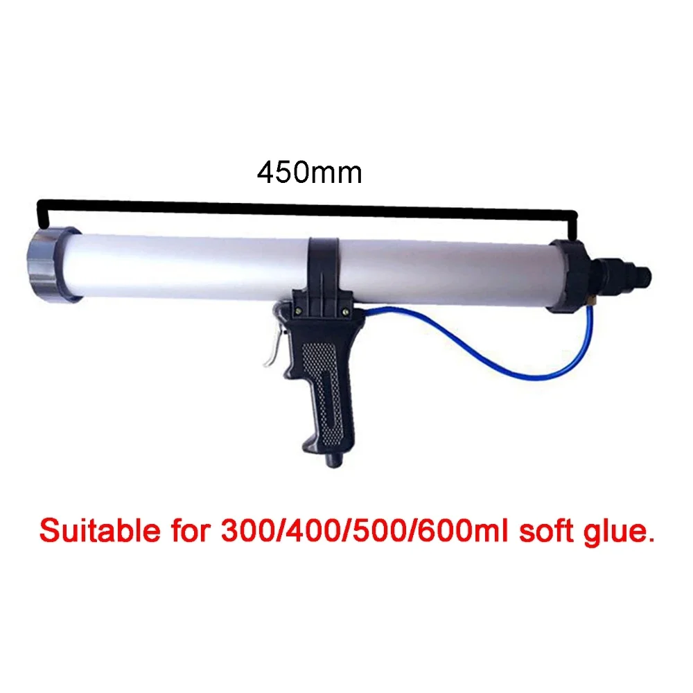 Imagem -02 - Polegada Pistola de Calafetagem Pneumática 600ml Cola Adesiva de Vidro de Cimento Selante de Silicone Máquina de Pistola de ar para 300 400 500 600ml Cola Macia 15