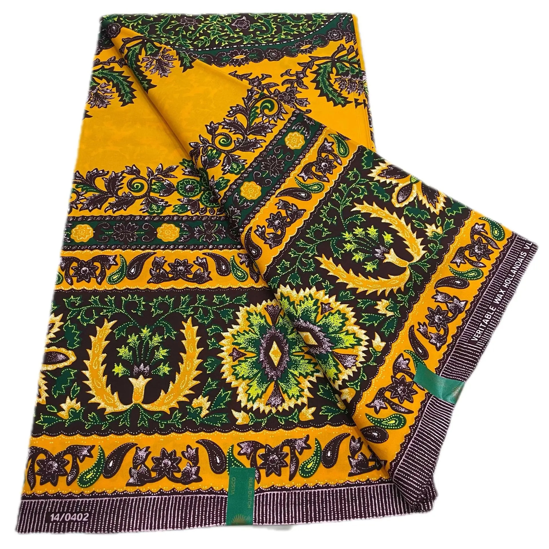 African Wax Fabrics Soft 100% Cotton Quality Fashion Printing Batik Hollan Ankara Wax Fabric For Sewing Women Dress 6Yards