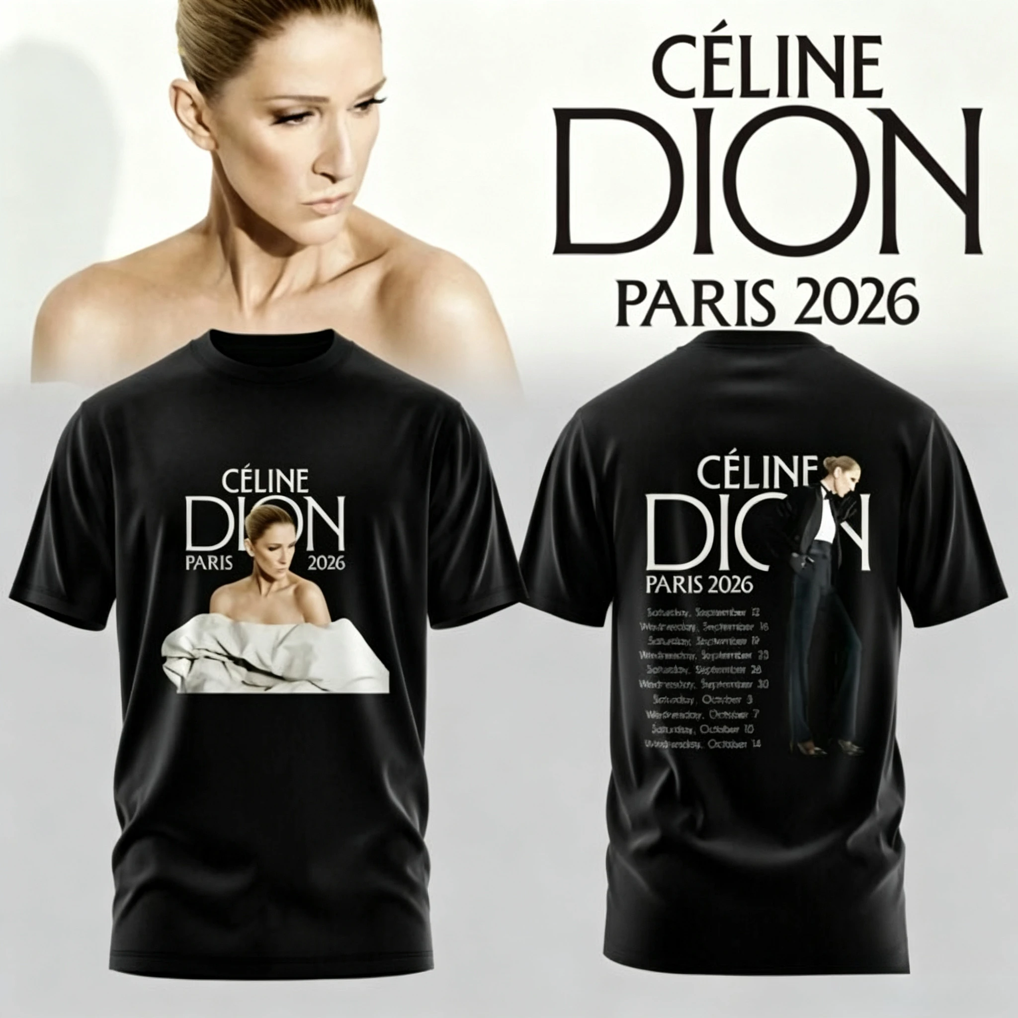 셀린 디옹 파리 2026 팬 투어 기념 티셔츠 남녀 공 - Street Fashion In Paris 리뷰 및 가격