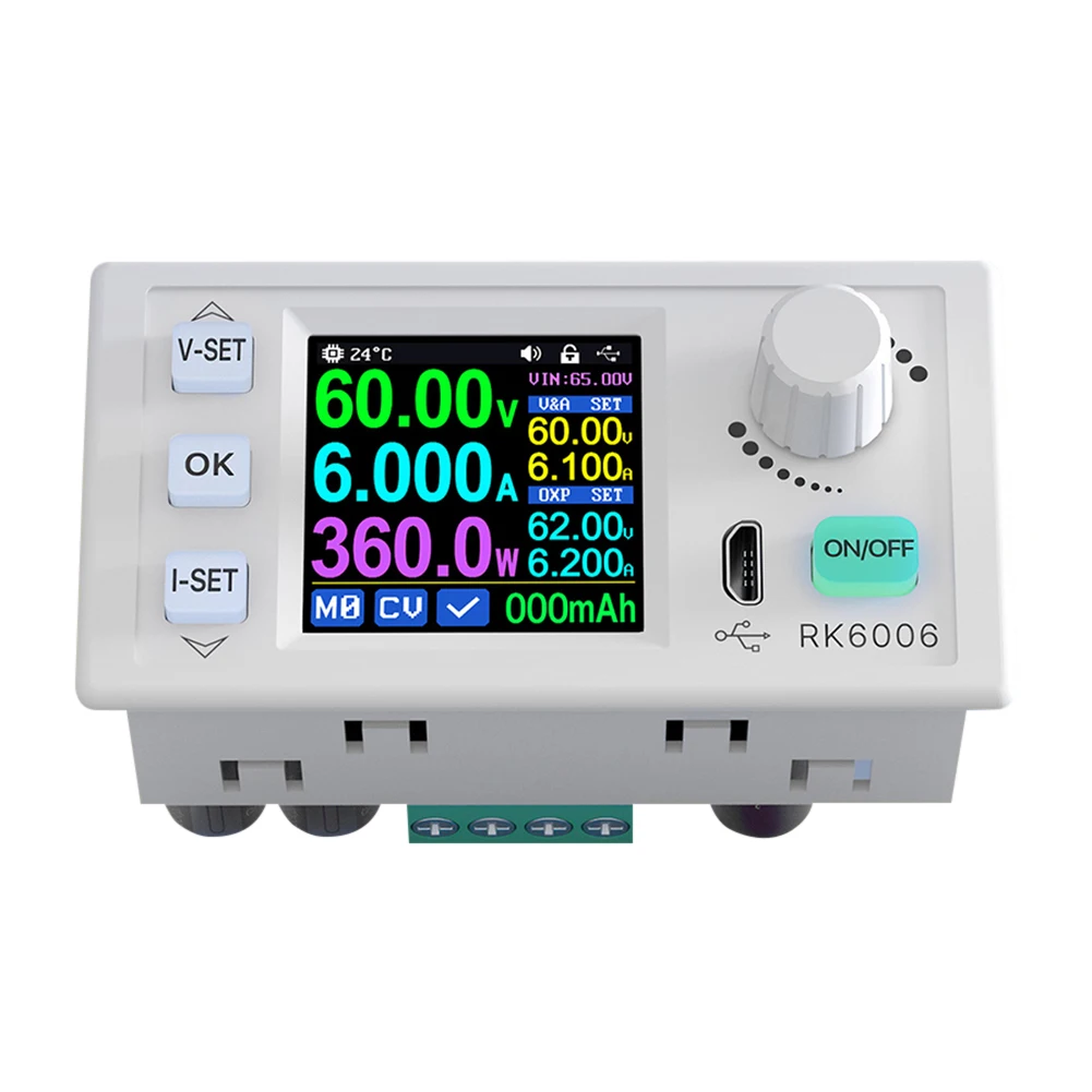 RK6006/RK6006-BT CNC Direct Current Regulated Converter 60V 6A Voltage Power Supply Stabilized Buck Converter 4-Digit Display