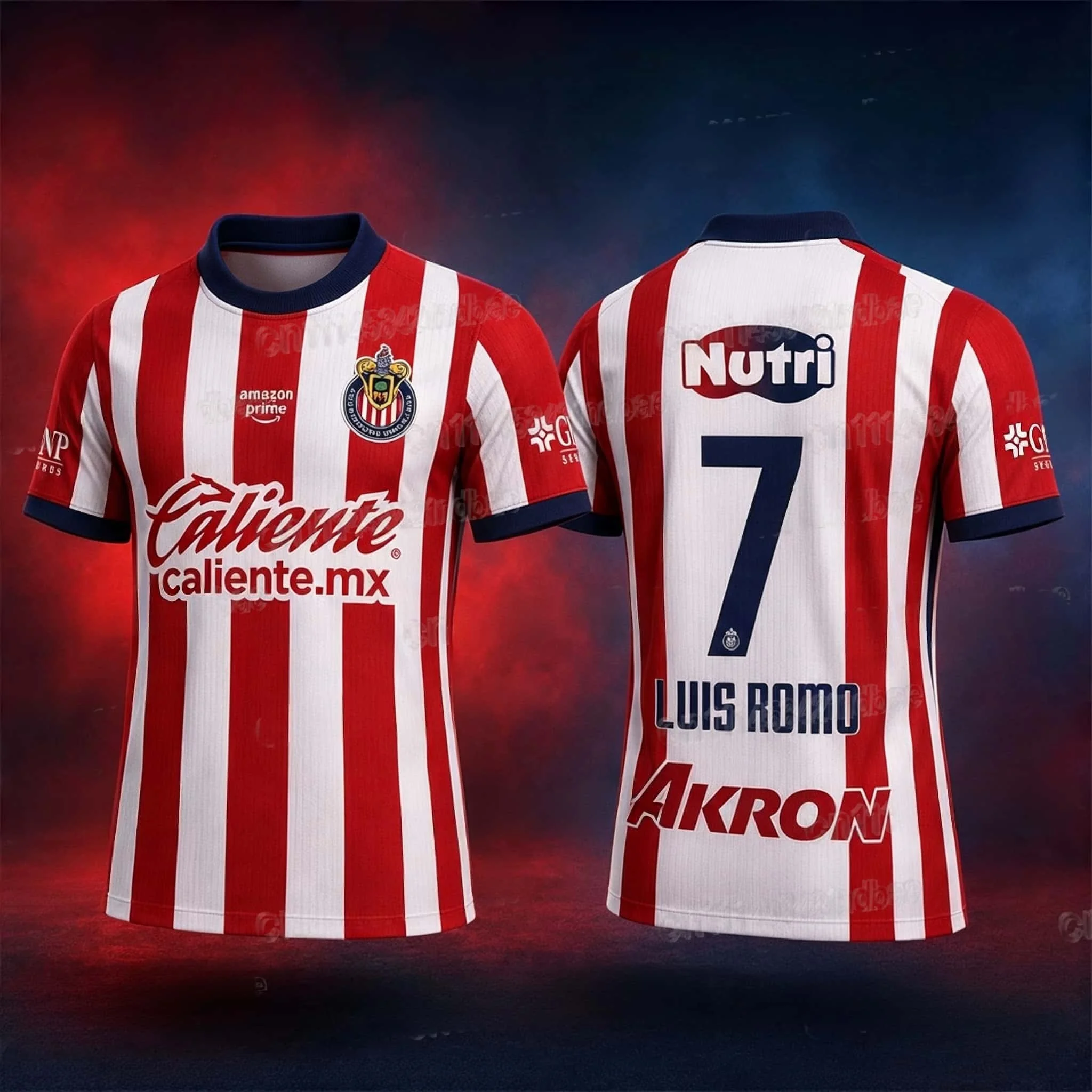 2026 Guadalajara Chivas Luis Romo 7 # Fußballtrikot Sommer 3D Sport Fußball T-Shirt Atmungsaktiv Schnelltrocknend Familienoutfit – Detail 6