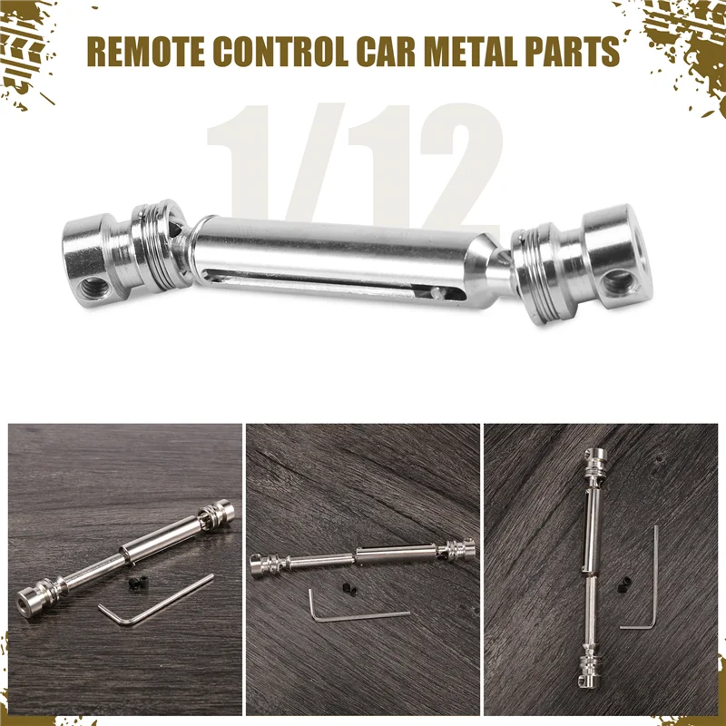 B05B-Metal Rear Middle Drive Shaft Universal Transmission Accessories Kit For Fy-01/02/03/04/05 Wltoys 12428 12423 12628 Rc Car