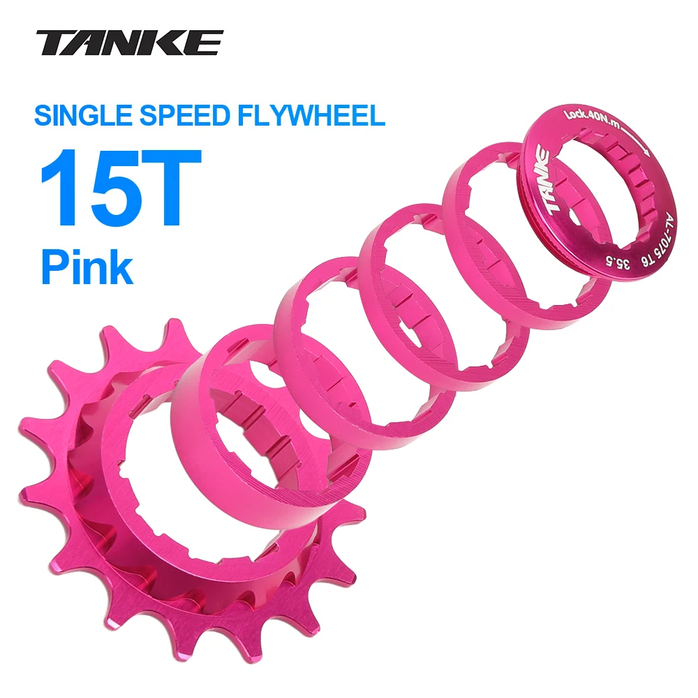 TANKE-Single-Speed-Freilauf-Umrüstsatz, 18 Zähne, HG-Kassettenzahnkranz, MTB-Rennrad-Kettenrad für Freilaufkette, 7075 Aluminiumlegierung
