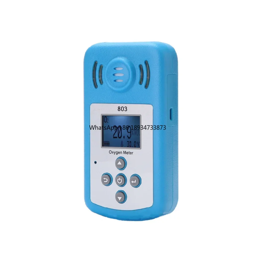 KXL-803 Handheld Oxygen Meter LCD Digital Display Sound Light Vibration Alarm O2 Concentration Detector