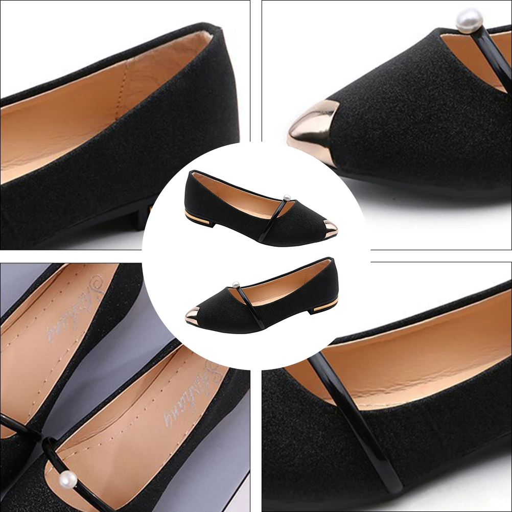 

Pearl Shoes Single Woman Pumps Comfortable Pointed Woman Pumps Toe Loafers Fashion Elegant Design Nude Shoes Gifts