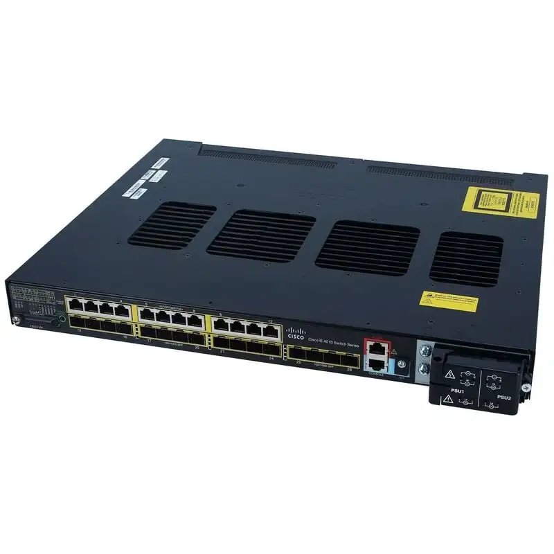 Cisco Industrial Ethernet 4010 Series Switches IE-4010-4S24P 24GE Copper PoE+ Ports and 4GE SFP Uplink Ports