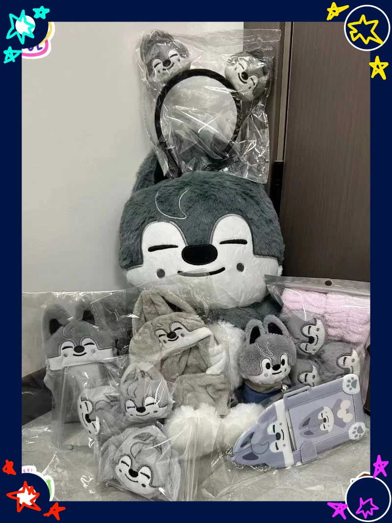 

Плюшевая игрушка Skzoo 50 см, Kpop, Wolfchan, милая мультяшная мягкая игрушка, большая плюшевая кукла, подушка для сна для детей и младенцев, подарок 2025