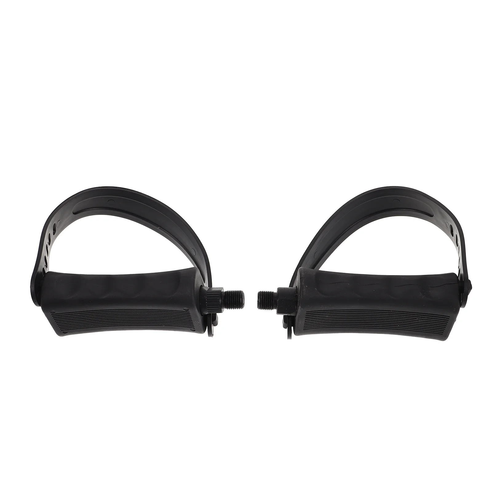

1 Pair Exercise Bike Pedals Replacement Non-Slip With Adjustable Straps For Stationary Indoor Bikes Flat Pedal Set Cycling