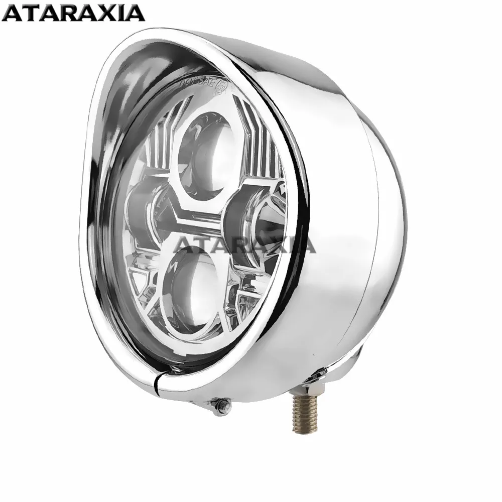 

Motorcycle 4.5'' Classic Custom LED Front Headlight Cafe Racer Spot Fog Light For Harley Bobber Chopper Cruisers Touring XL883