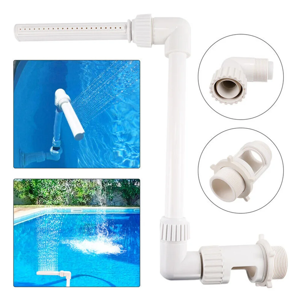 Swimming Pool Waterfall Fountain Kit Adjustable Fish Pond Pool Fountain 1"/2" Sprinklers For Yard Swimming Pool Accessories