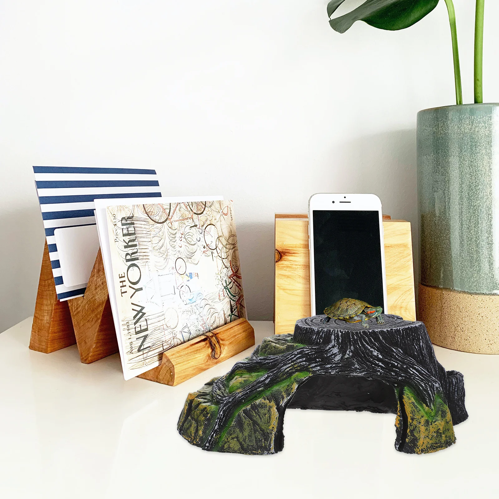 

Decorative Household Turtle Platform Resin Wear-Resistant Basking Dock Turtle Climbing Sunbathing Playing Accessory