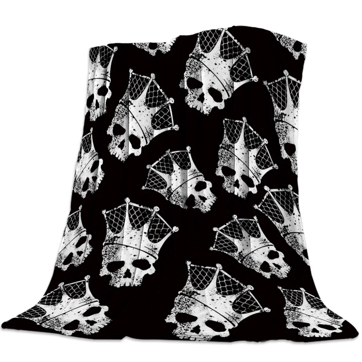 Couverture de jet de crâne de sorcière d'Halloween pour adultes et enfants, couverture de voyage durable, douce et chaude, canapé-lit léger à la maison, cadeau