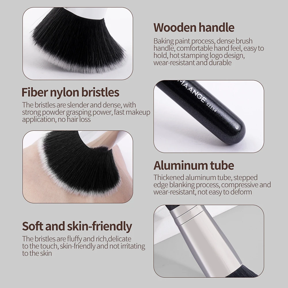 Single Large Flat Head Foundation Make-Up Brush, Portable Makeup Tool, Beauty Brush image 5