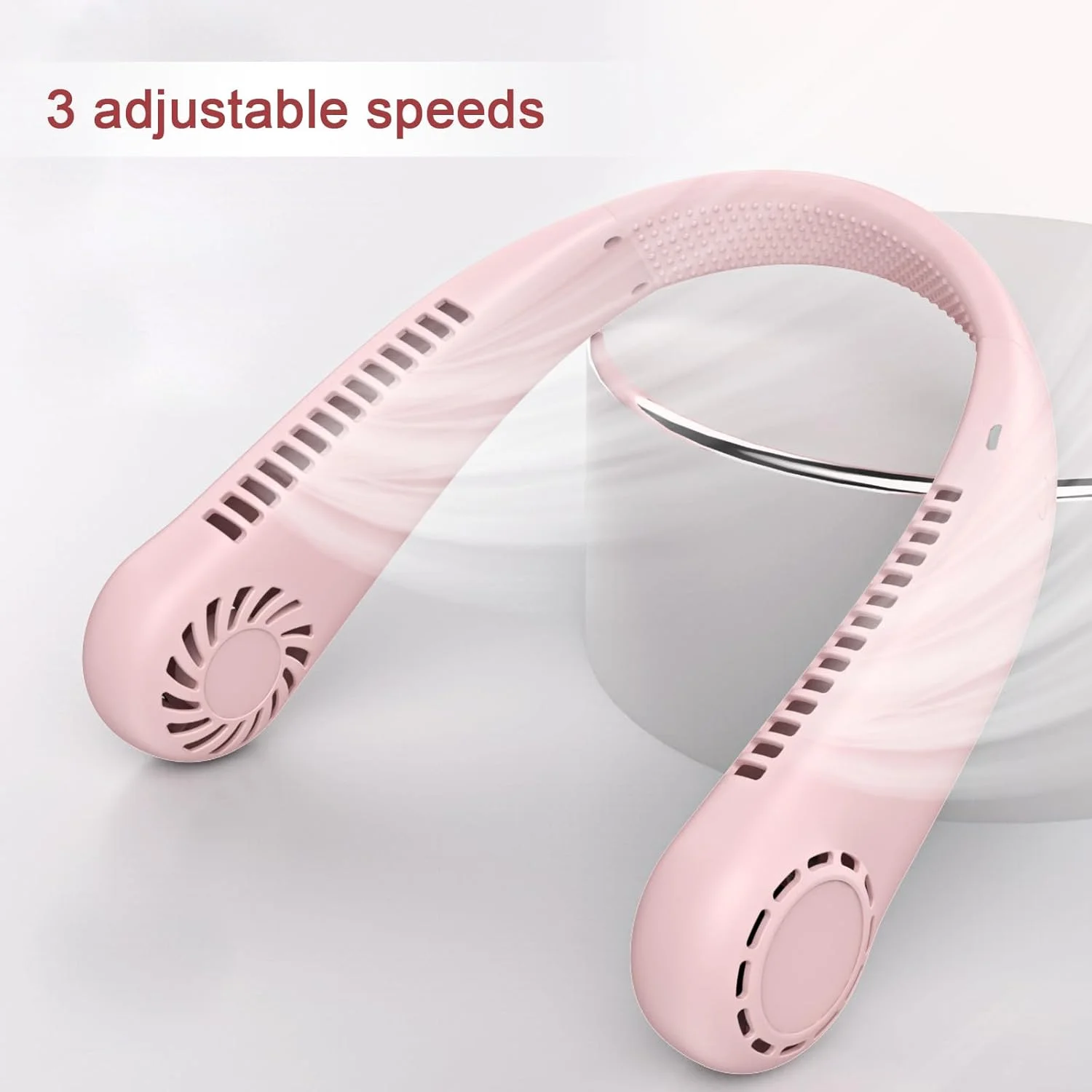 Draagbare nekventilator, handsfree bladloze ventilator, bediende draagbare persoonlijke ventilator, bladloos, oplaadbaar, hoofdtelefoonontwerp, USB-voeding