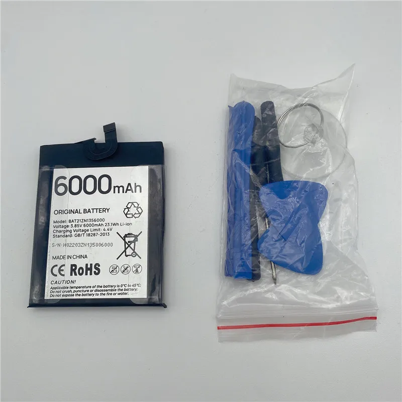 

In stock 100% original battery DOOGEE S98 Battery 6000mAh 2024 production date For DOOGEEBAT21ZN1356000 battery