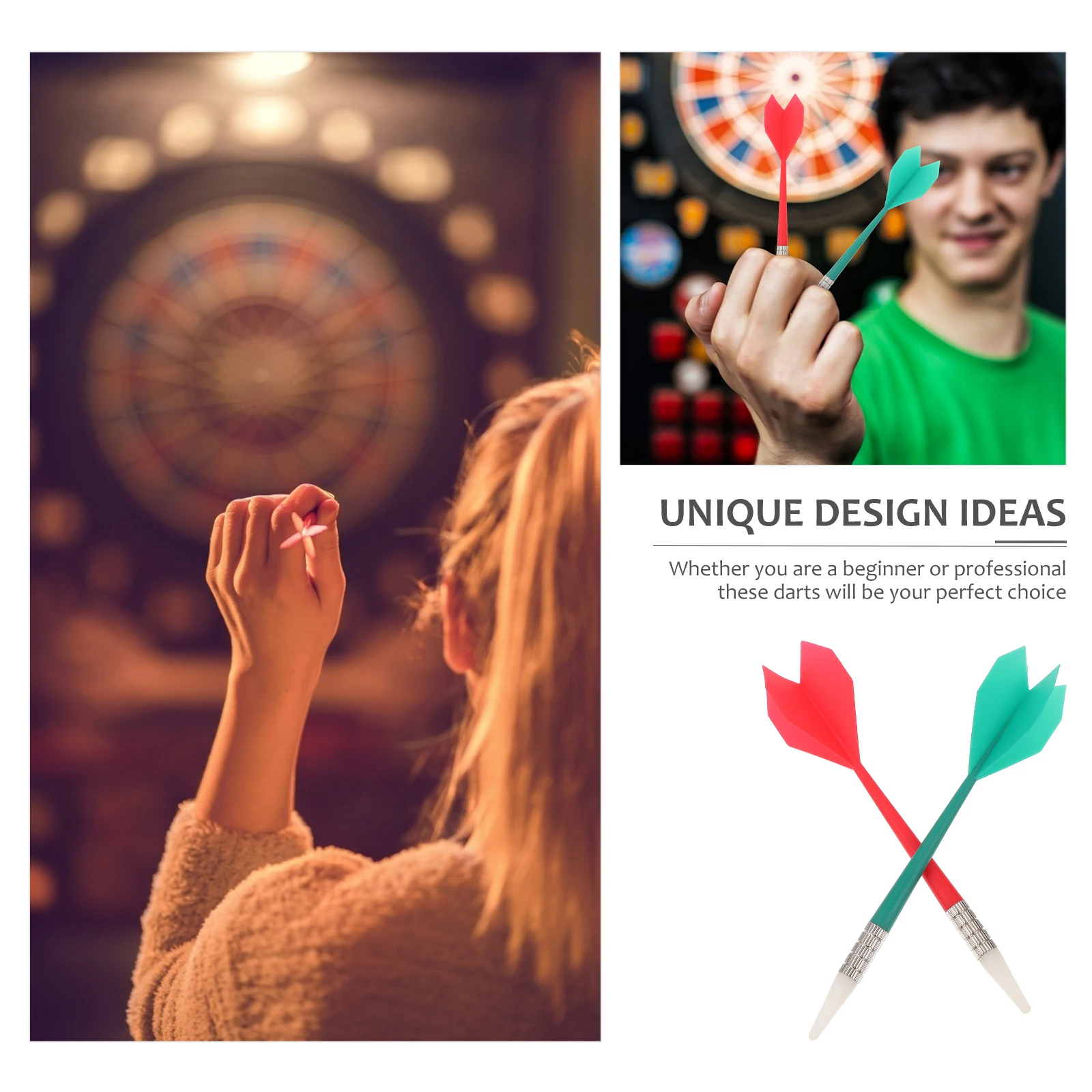 Set di freccette per freccette da esterno con punta in plastica da 6 pezzi, aste in rame per interni, gioco di lancio, stabilità, uso confortevole, professionale per principianti